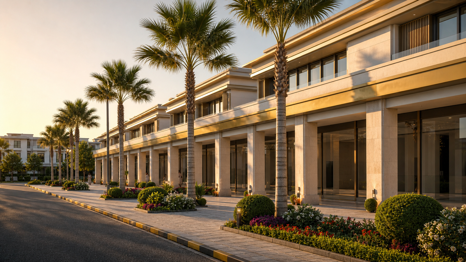 Conceptual view of the Nova Enclave commercial avenue colonnade